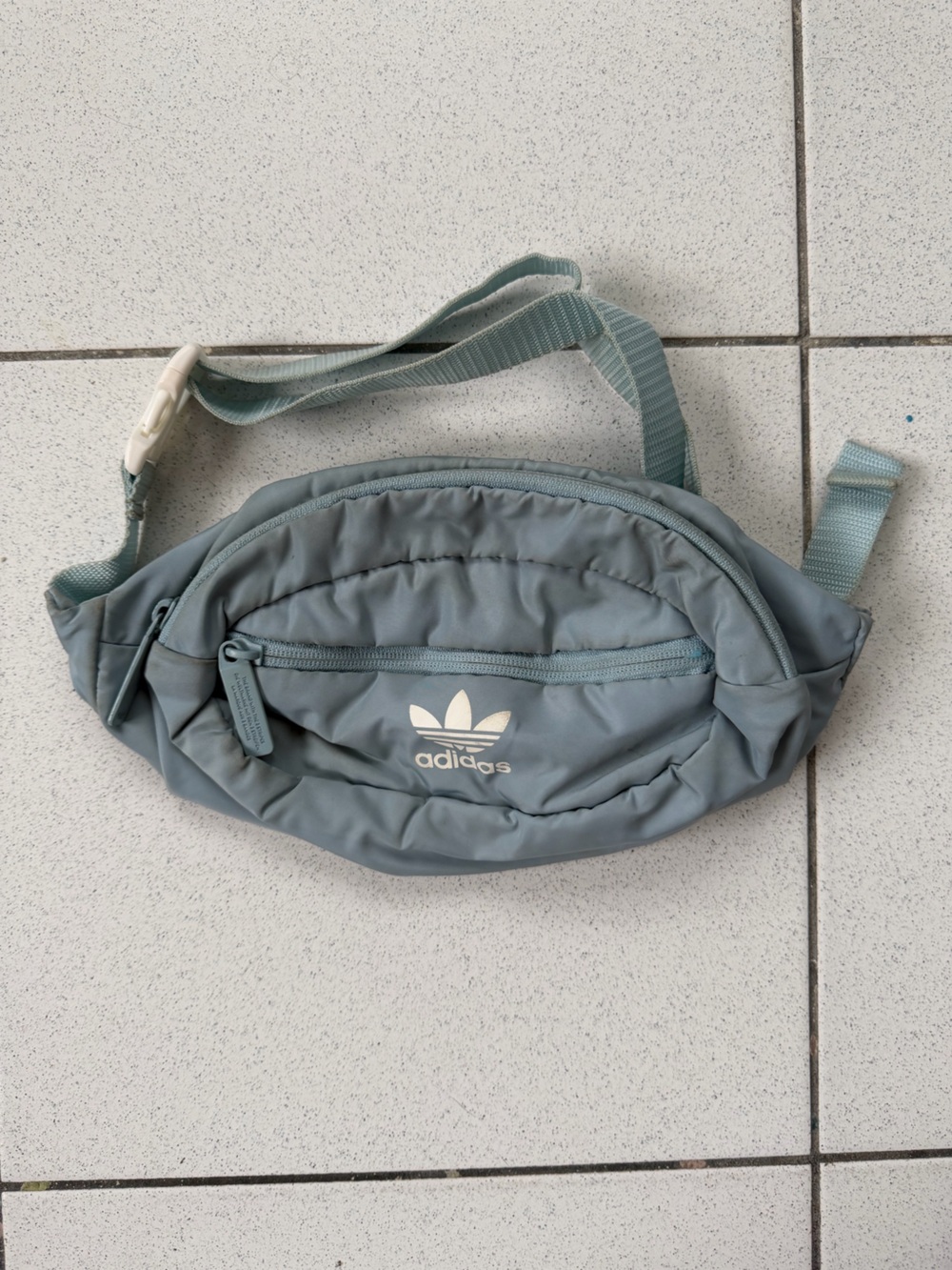 Adidas Unisex Light Blue Trefoil Waist Bag
